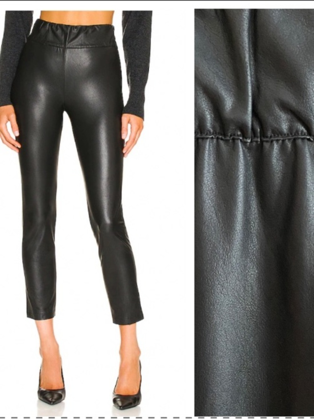 Brochu Walker Juniper Faux Leather Stretch Pant Black Onyx XS